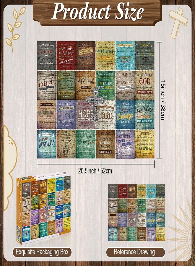 Civaner 500 Piece Christian Puzzles for Adults Bible Sunflower Religious Jigsaw Puzzles for Adults Elderly Seniors Inspirational Gifts for Church Easter Mother's Day(Bible Verse) - Image 2